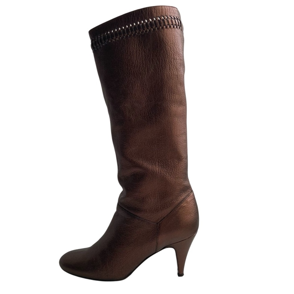 BELLE by SIGERSON MORRISON | Copper Lamb Leather Tall Boots 7.5 Italy